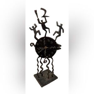 Ivan McLean Pop Art Vintage Steel Clock Handmade Heavy Clock Unique Rare Piece